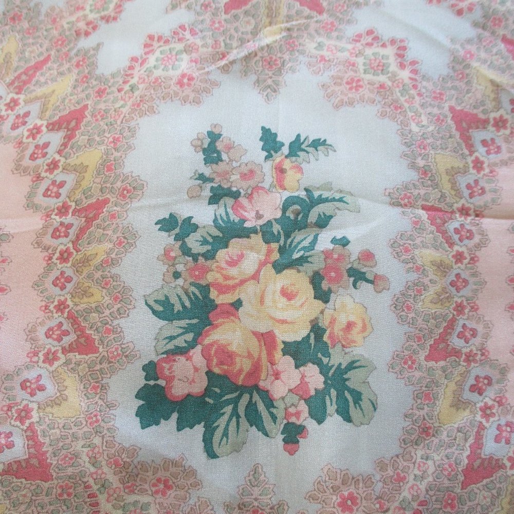 Pastel paisley floral 1950s scarf - Picture 4 of 6